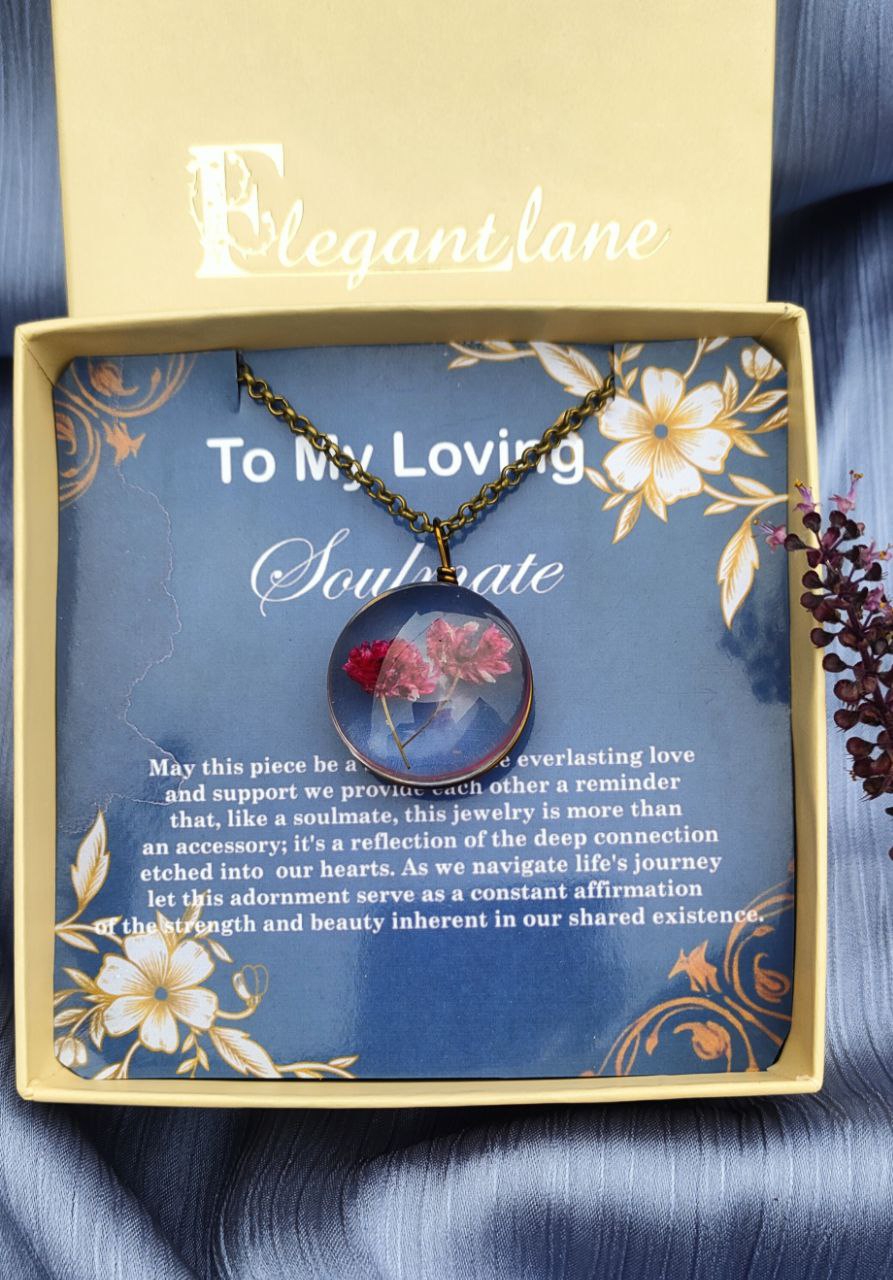 Red Blossom Charm Necklace