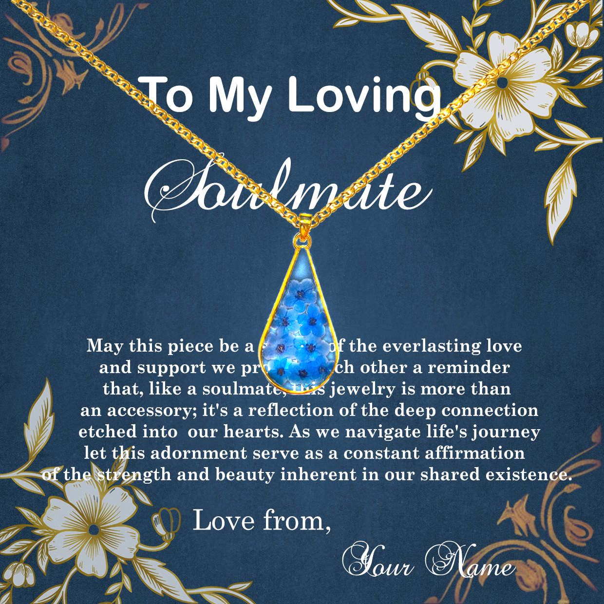 Oceanic Everbloom Pendant: A Love that Lasts"