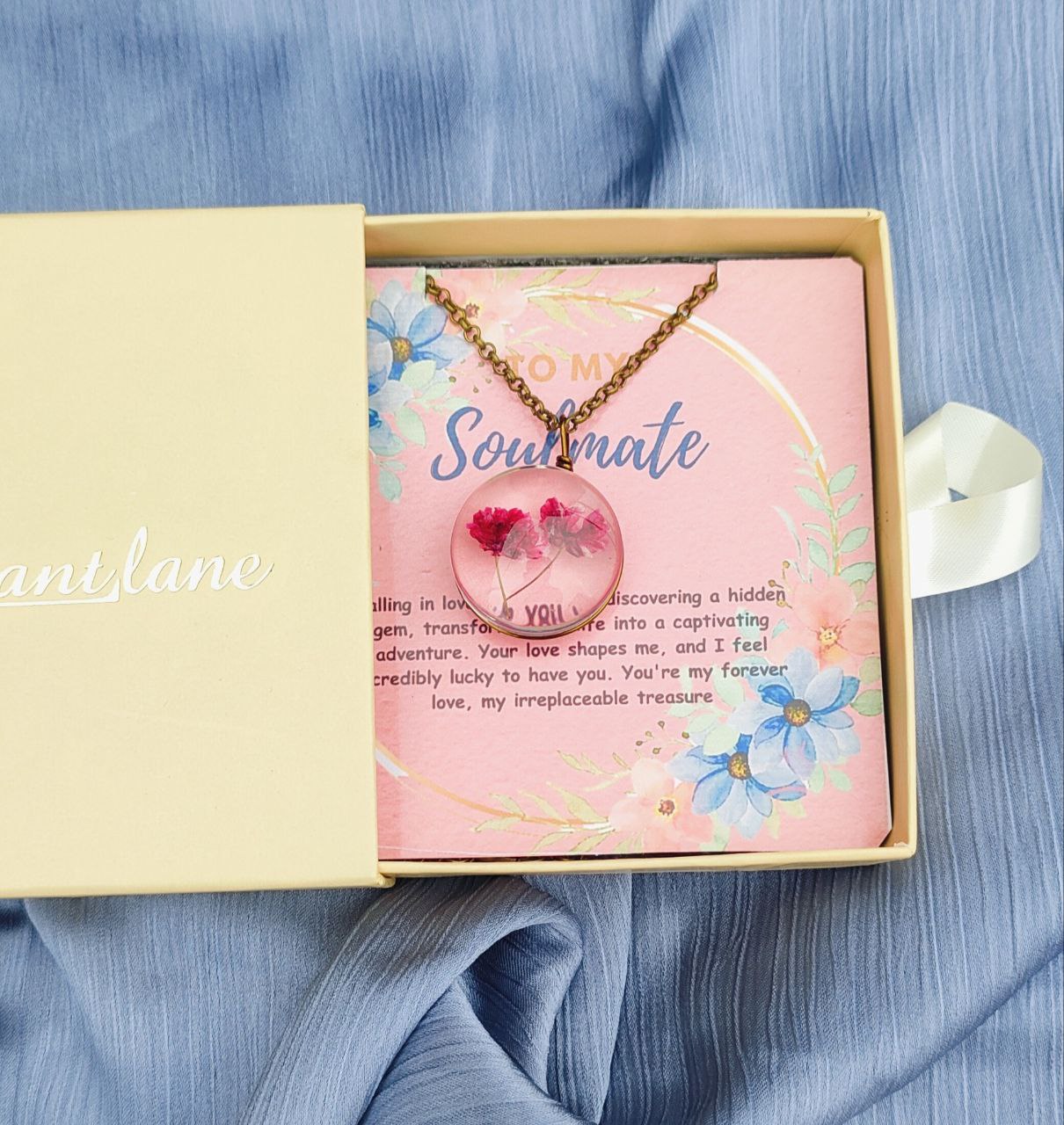 Red Blossom Charm Necklace
