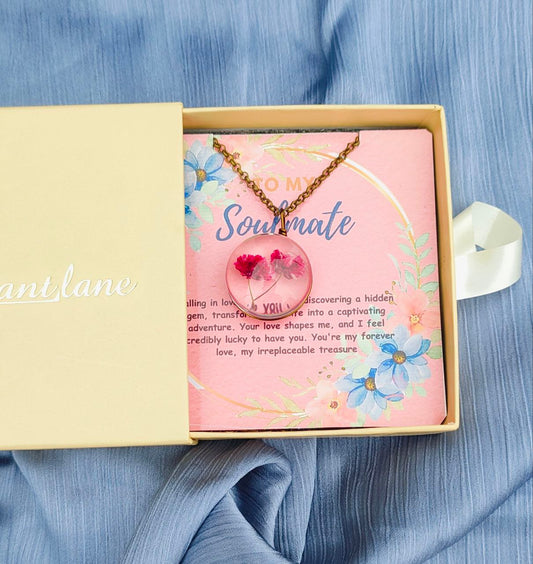 Red Blossom Charm Necklace