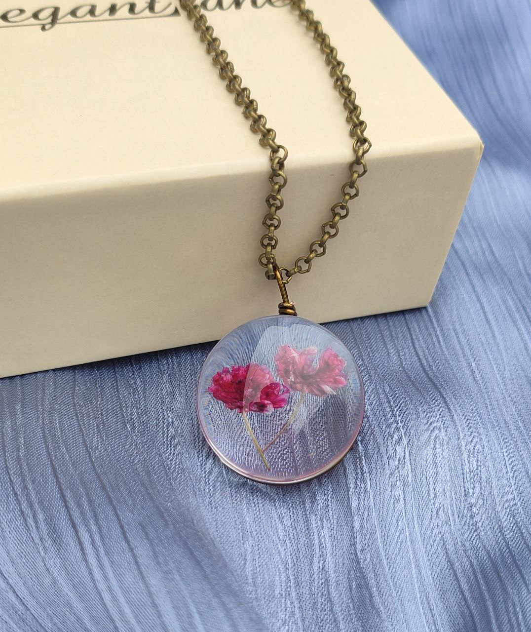 Red Blossom Charm Necklace