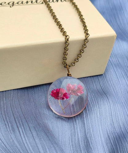 Red Blossom Charm Necklace