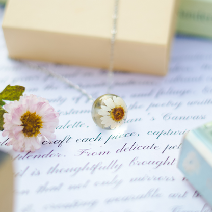 Pure Ivory Flower Charm: Floating Petal Peace