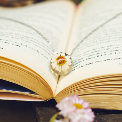 Pure Ivory Flower Charm: Floating Petal Peace